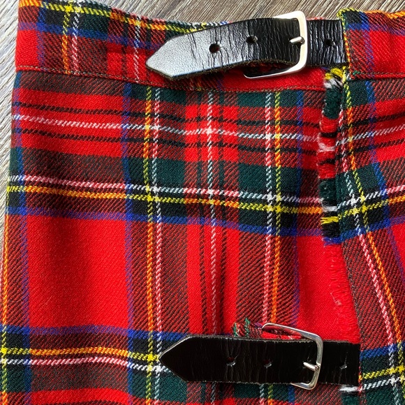 The Scotch House Wool Plaid Warp Skirt - Picture 3 of 16